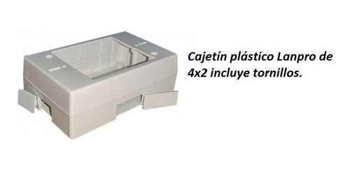 Cajetin Plastico Superficial Lanpro De 4x2