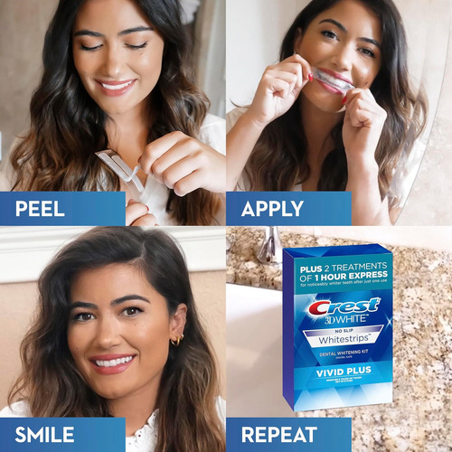 Crest 3dwhitestrips Vivid Plus Whitestrips 3d White, 10 Trat