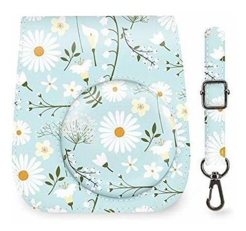 Funda Elvam Compatible Con Cámaras Fujifilm - Flor Azul