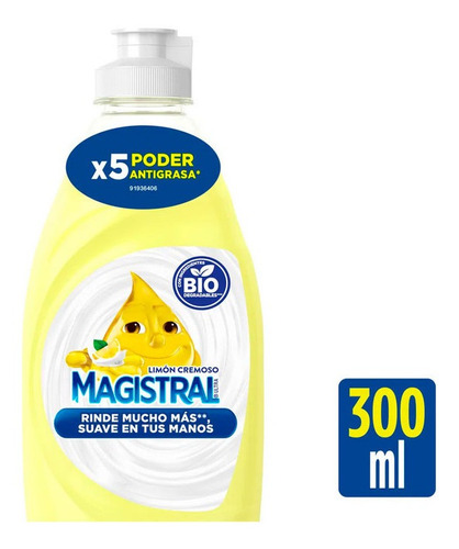 Detergente Magistral Bio Limón Cremoso X 300 Ml