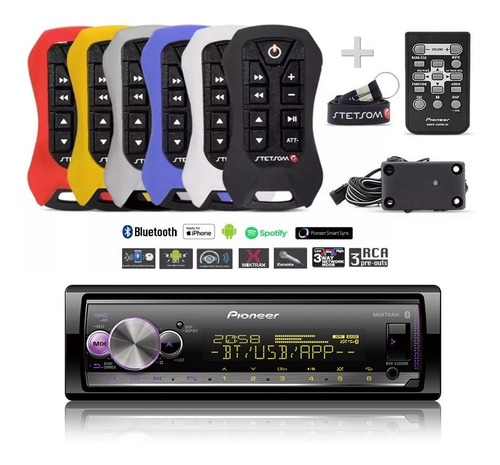 Pioneer Mvh-x3000br + Controle Distância Stetsom Sx2 Light