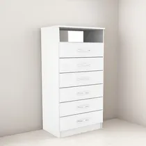 Comprar Comodas Cajoneras 6 Cajones Espacio Dormitorio Tabaco 068