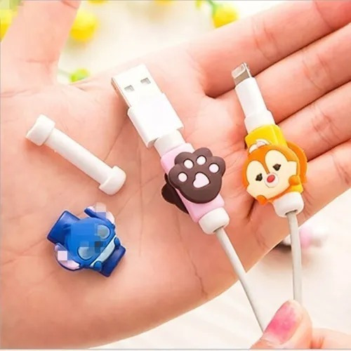 Protectores De Cable Cargadores Usb Cartoon Accesorios 3und