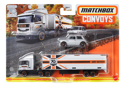 Caja de fósforos en miniatura de metal, camión, coche Mattel Color Mbx Cabover, caja de remolque, Austin Mini Cooper de 1964