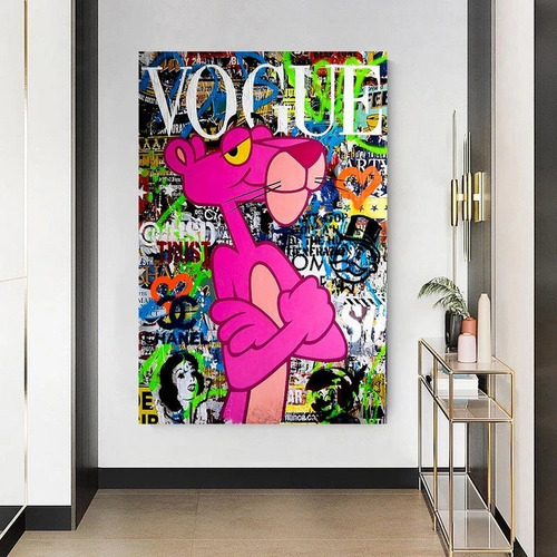 Imagen 3 de 10 de Cuadros-pantera Rosa 3 ,decorativo,95x60cm-16k Resolución