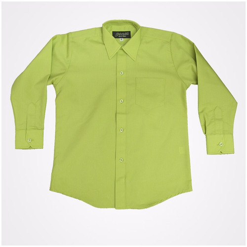 Camisa Manga Larga De Vestir Pera Verde Con Tirantes Y Moño