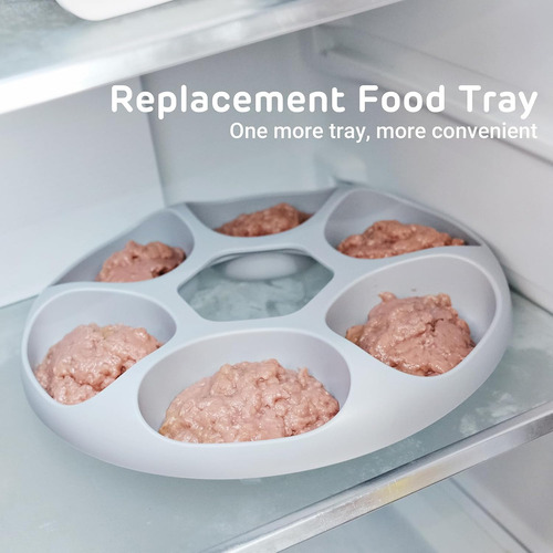 Ipettie - Bandeja De Comida De Repuesto Para Comedero Automático Donut Frost, 6 Porciones Aisladas, Sin Bpa