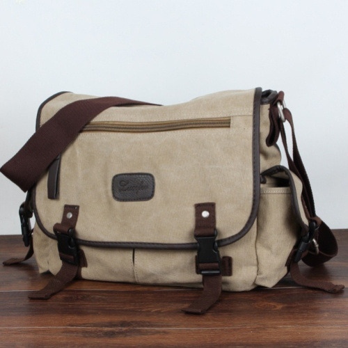 - Mochila De Lona Para Hombre Cartero Bandolera