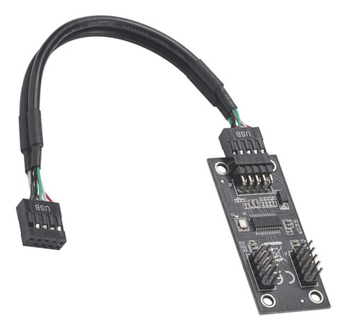 Adaptador De Hub Usb Usb 2.0 De 9 Pines A Hub Doble De 9 Pin