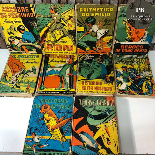 10 Volumes Coleção Monteiro Lobato - Editora Brasiliense 1959-62