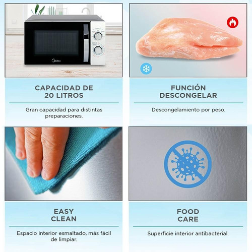 Microondas Electromecanico Midea 20 Lts