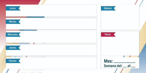 Pintarrón Calendario De Actividades De 120x60 Cms