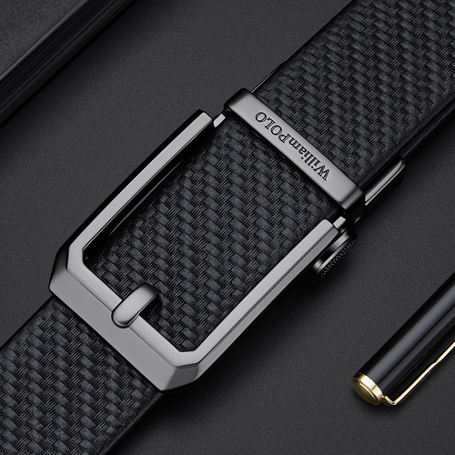 Cinturón De Piel Genuina Para Hombre Con Hebilla Automática