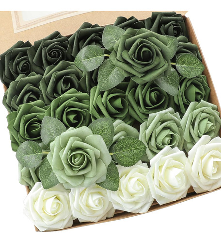 Flores Artificiales Floroom 25 Piezas Aspecto Real Verde Bos