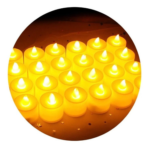 22 Velas Velitas Led Cálidas Souvenirs Pilas Incluidas