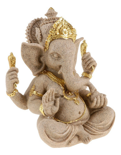 Hecho A Mano De Piedra Arenisca Elefante Ganesha Buda Deco