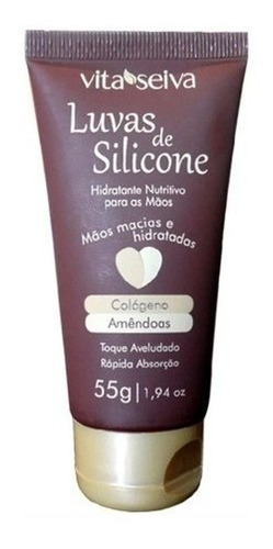 Imagem 2 de 5 de Kit 3 Un Luva De Silicone Amendoa C/ Colageno Vita Seiva