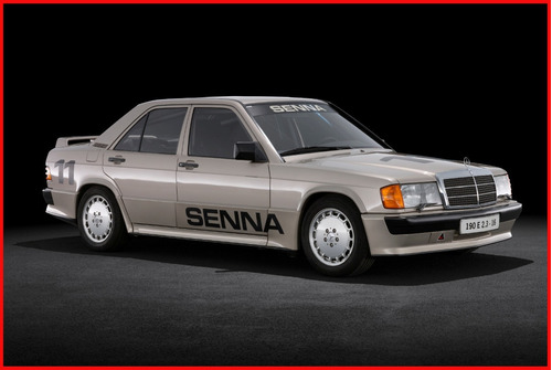 Mercedes Benz 190 E 2.3-16 Senna Cuadro Enmarcado 45x30cm