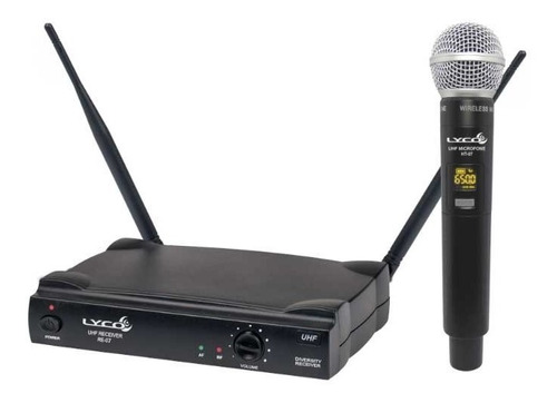 Microfone Sem Fio De Mão Lyco Uh-07m Com 26 Frequências Uhf