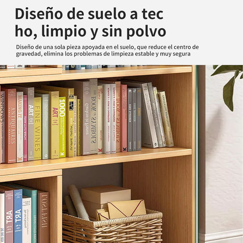 Estantería Librero Mueble Organizador Multiuso Con 3 Repisas Roble