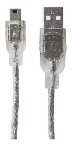 Imagen 3 de 3 de Cable Usb 2.0 A Mini Usb B Macho 1.8m Manhattan