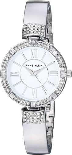 Reloj Mujer Anne Klein Con Brazaletes 27 Mm Ak/3295svst Color de la correa Plateado Color del bisel Plateado Color del fondo Blanco