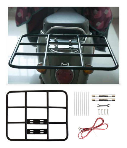 Estante De Carga Para Bicicleta De Metal, Cesta Con Correa