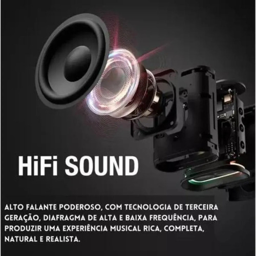 Caixa De Som Bluetooth Go4 Potente Portatil Resistente Água Preto