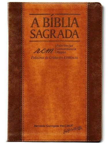 Bíblia Sagrada Rcm | Acf | Letra Gigante | Capa Pu Luxo Choc