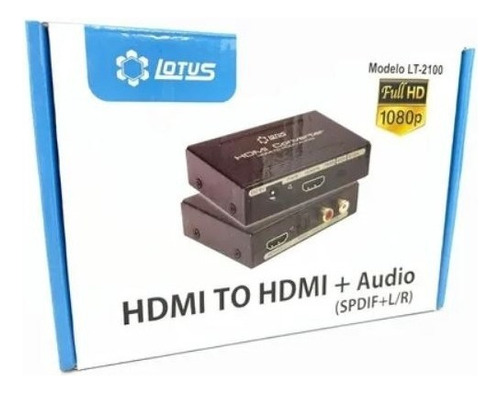 Conversor Extrator Hdmi Audio Splitter Spdif Óptica Lt-2100