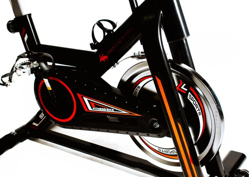 Imagen 2 de 6 de Bicicleta Fija Spinning Bf-101 Panther Pro Negra. Gravedad X