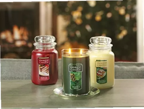 Yankee Candle Vela En Tarro Grande, Verde Fragancia Balsam & Cedar Liso