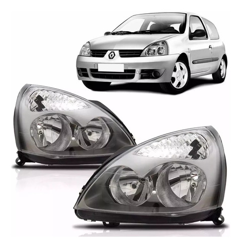 Juego De Opticas Renault Clio 2 2006 Al 2012 Fondo Gris