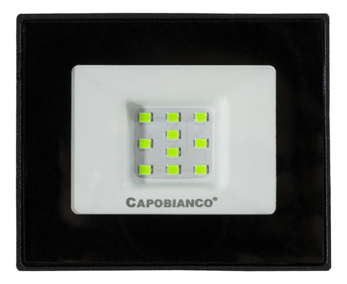 10x Reflector Led Verde 10w 220v P/ Decorar Plantas Jardines Carcasa Gris