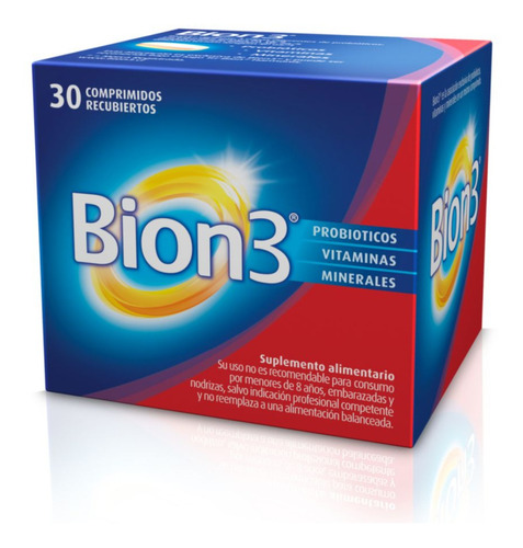 Bion 3 Vitaminas, Minerales Y Probióticos 30 Comprimidos