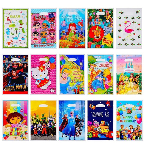 Imagen 6 de 6 de Bolsa Bolsita Cotillón Fiesta Regalo Infantil Cola Sirena