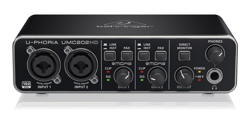 Interfaz De Audio Behringer, Para Micro De Estudio, Umc202hd