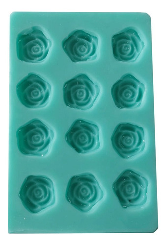 Molde Silicon De 12 Rosas Mini Para Fondant, Chocolate