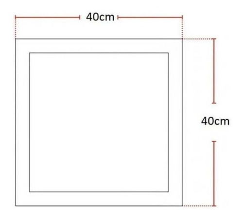 Painel Plafon Led Sobrepor 30w 40x40 Quadrado Branco Frio