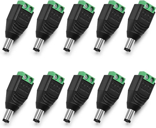 Conector Dc Para Cctv Macho Pack 10 U