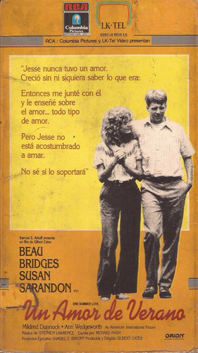 Un Amor De Verano Vhs Beau Bridges Susan Sarandon 1976