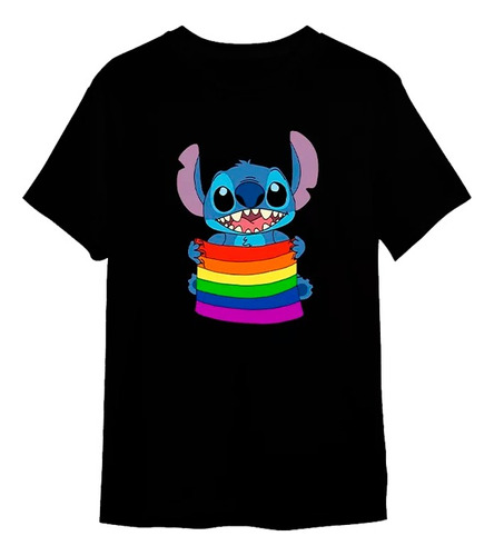 Camisa Camiseta Lilo & Stitch Lgbt Pride Bandeira 1078