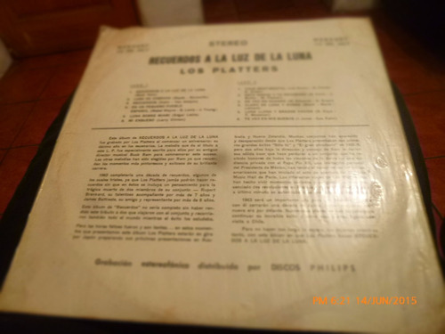 Vinilo Lp De Platters Moonlight Memories (u536