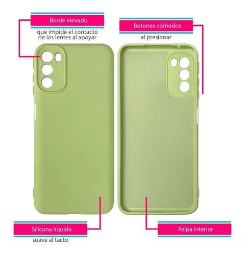 Funda Silicona Mate Protege Cámara Felpa Compatible Moto G51