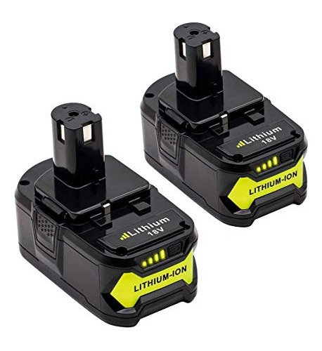 2pack 4 Reemplazo 0ah Batería De Ryobi 18v De Litio P1...