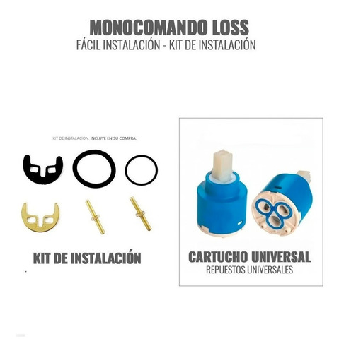 Imagen 6 de 10 de Grifería Canilla Lavatorio Monocomando Metal Mezcladora Acer