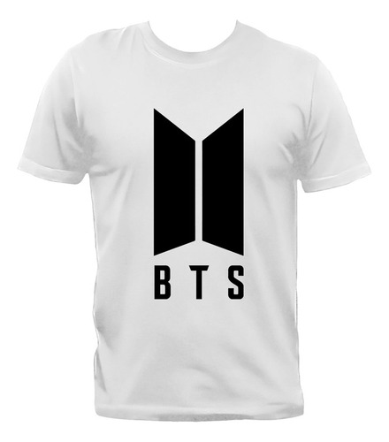 Remera Bts Logo Clásico K-pop Algodón Premium