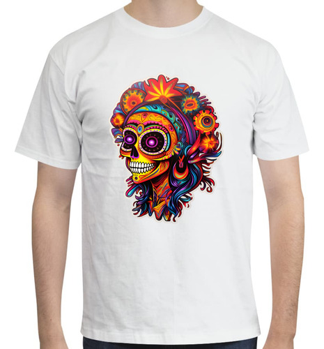 Playera Catrina Mexicana - Psicodélica - Día De Muertos