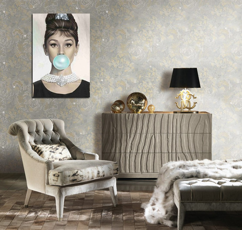 Vinilo Decorativo 60x90cm Audrey Hepburn Pop Art Retro M3