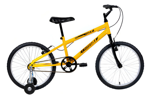 Bicicleta Mtb para niños Aro 20 con rueda lateral, color negro